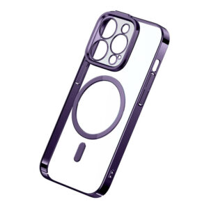 gsm.ma Accessoire Coque magnétique Baseus Glitter pour iPhone 14 Pro (violet) + verre trempé + kit de nettoyage