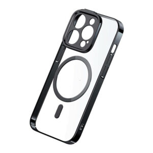 GSM Maroc Accessoire Coque magnétique Baseus Glitter pour iPhone 14 Pro Max (Noir) + verre trempé + kit de nettoyage