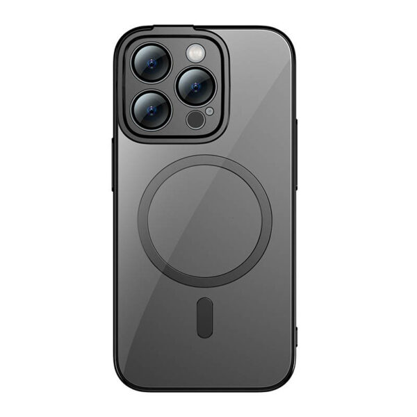 gsm.ma Accessoire Coque magnétique Baseus Glitter pour iPhone 14 Pro Max (Noir) + verre trempé + kit de nettoyage (ARMC010301)