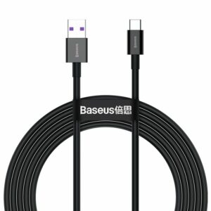 GSM Maroc Accessoire Cable USB Type-C 66W 2m Baseus Superior Fast Charging Noir