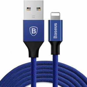 gsm.ma Accessoire Câble USB / USB vers  Lightning Baseus Yiven avec tresse matérielle 1,8M Bleu (CALYW-A13)