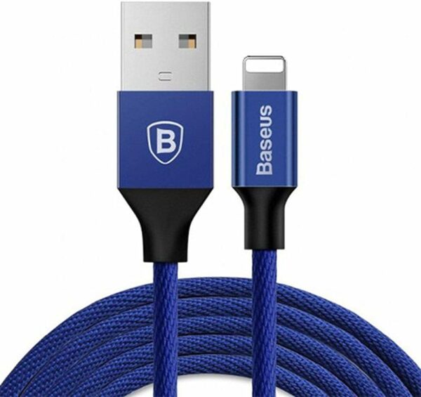 gsm.ma Accessoire Câble USB / USB vers  Lightning Baseus Yiven avec tresse matérielle 1,2M Bleu (CALYW-13)