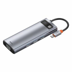 gsm.ma Accessoire Adaptateur USB Type C HUB Baseus Lite Series 9 In 1 – 4x USB 3.0 1m Noir (CAHUB-CU0G)