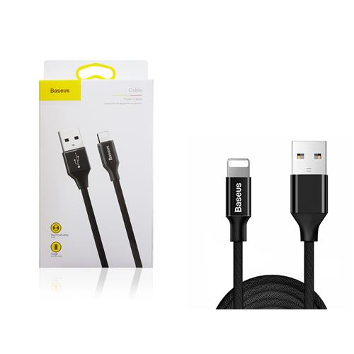 gsm.ma Accessoire Câble USB / USB vers  Lightning Baseus Yiven avec tresse matérielle 60cm noir (CALYW-B01)