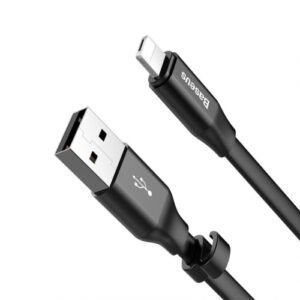 GSM Maroc Accessoire Cable Baseus Two-in-one Portable Cable（Android/iP）23cm Black