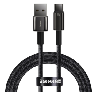 GSM Maroc Accessoire Câble USB vers Type-C 66W 1m Baseus Superior Series Noir