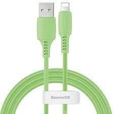 gsm.ma Accessoire Câble USB rapide Lampe Baseus Green en forme de C- Lightning iPad iPhone 2.4A rétroéclairé 100cm (CALDC-06)