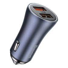 gsm.ma Accessoire Chargeur de voiture Baseus Pro Contacteur doré  |  USB USB-C 40W + câble Lightning pour iPhone PD20W QC3.0 PD (TZCCJD-B0G)