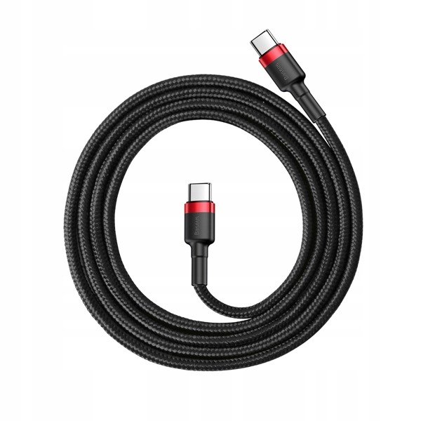 gsm.ma Accessoire Baseus Cafele 60W | Câble Noir-Rouge USB-C Type-C Power Delivery Quick Charge 3.0 60 W 1m (CATKLF-G91)