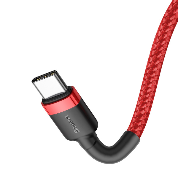 gsm.ma Accessoire Baseus Cafele 60W | Câble Rouge-Noir USB-C Type-C Power Delivery Quick Charge 3.0 60 W 1m (CATKLF-G09)