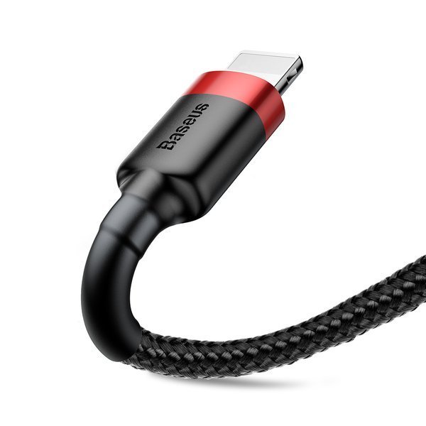 gsm.ma Accessoire Baseus Cafule Cable Rouge-Black | Kabel USB – Lightning do iPhone iPad 1.5A 2m (CALKLF-C19)