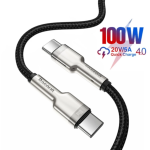gsm.ma Accessoire Câble Baseus USB-C Type-C 100 W Cafule Métal |  Power Delivery Quick Charge 4.0 2 m (CATJK-D01)