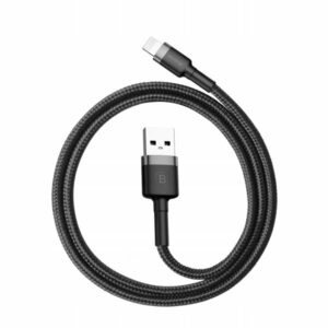 GSM Maroc Accessoire Câble USB Baseus – Lightning en nylon pour iPhone 50cm 2.4A
