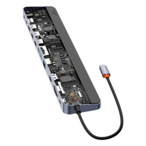 gsm.ma Accessoire Support universel pour ordinateur portable Baseus EliteJoy Gen2 HUB 11in1 avec câble USB Type C 0,25 m gris (WKSX030013)