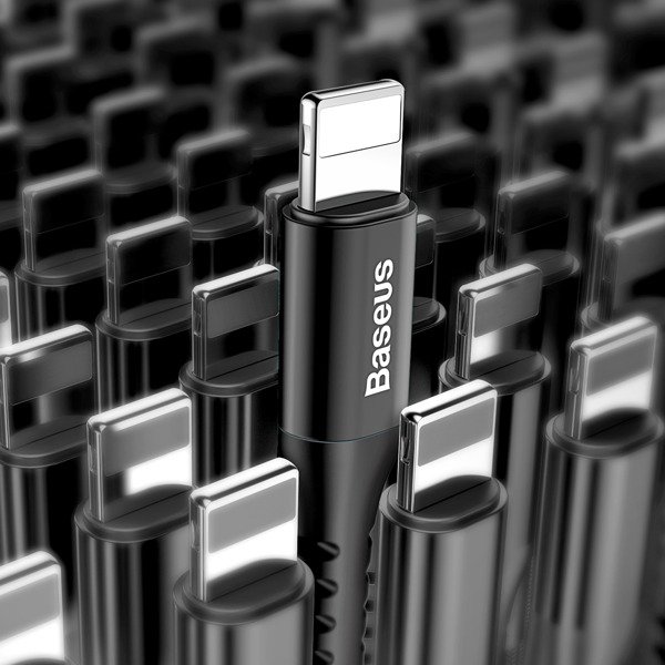 gsm.ma Accessoire Câble flexible USB Noir Baseus – Lightning pour iPhone 2A 100cm