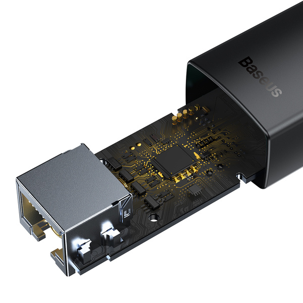 gsm.ma Accessoire Adaptateur réseau Série Baseus Lite |  USB-C Lan RJ45 100Mo (WKQX000201)