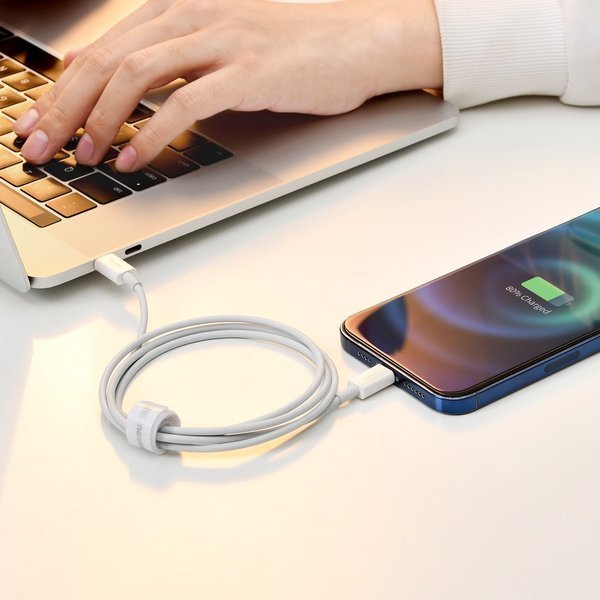 gsm.ma Accessoire Câble Baseus  USB-C Lightning vers iPhone Série Supérieure Power Delivery 20 W 25 cm (CATLYS-02)
