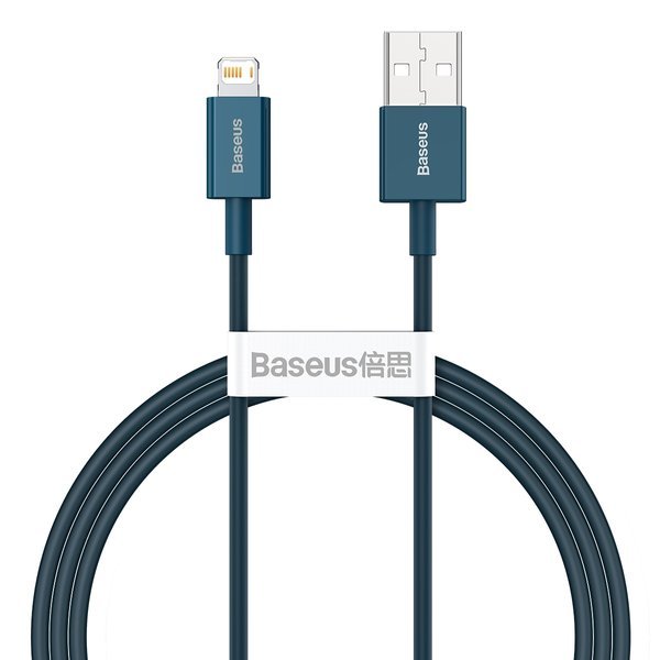 gsm.ma Accessoire Série Supérieure Baseus | Câble USB Bleu – Lightning pour iPhone iPad 1m 2.4A (CALYS-A03)