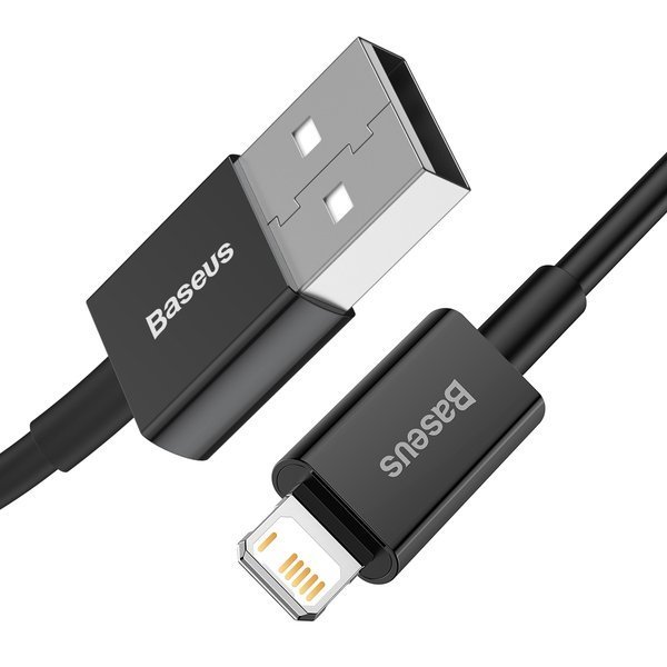 gsm.ma Accessoire Série Supérieure Baseus | Câble USB Noir – Lightning pour iPhone iPad 2.4A 1m (CALYS-A01)