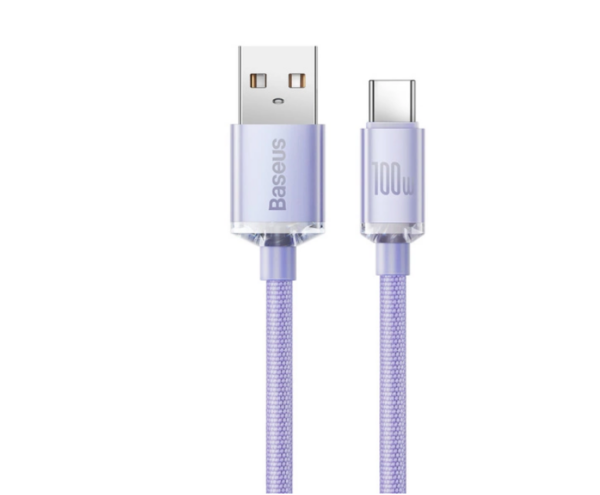 Image de Câble Baseus USB vers USB Type-C 100W/1.2M Violet (CAJY000405)