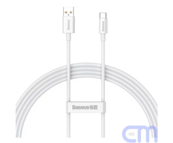 Image de Baseus Câble USB vers Type-C 100W 1.5M Blanc 10320102214-02