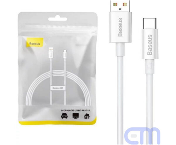 Image de Baseus Câble USB vers Type-C 100W 1.5M Blanc 10320102214-02