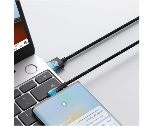 Image de Câble USB vers Type-C 100W/1M Baseus Noir et Bleu