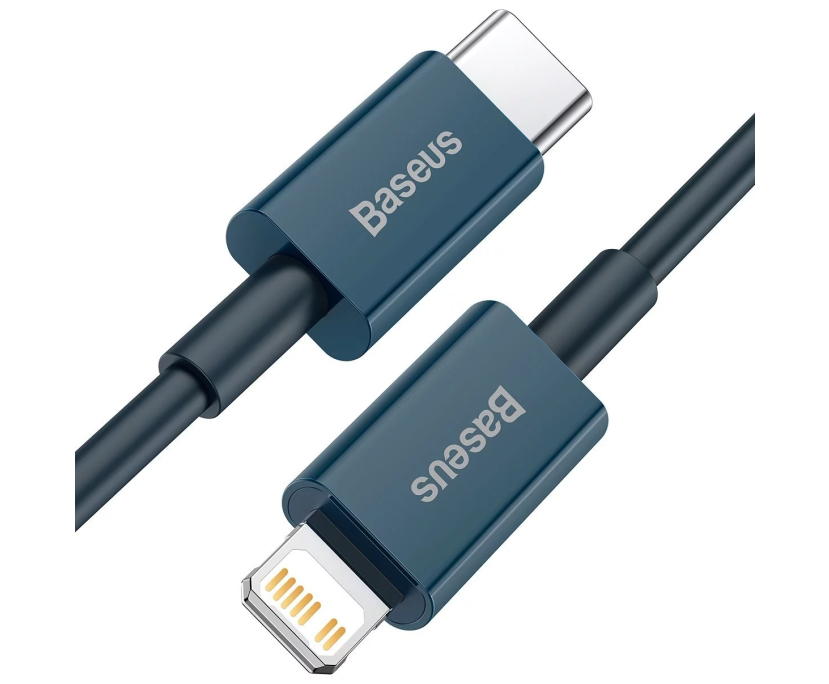 Image de Baseus Câble Type-C vers iPhone PD 20W 1m Bleu CATLYS-A03 Image de Baseus Câble Type-C vers iPhone PD 20W 1m Bleu CATLYS-A03