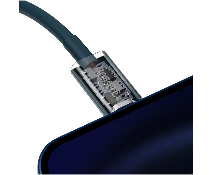 Image de Baseus Câble Type-C vers iPhone PD 20W 1m Bleu CATLYS-A03 Image de Baseus Câble Type-C vers iPhone PD 20W 1m Bleu CATLYS-A03