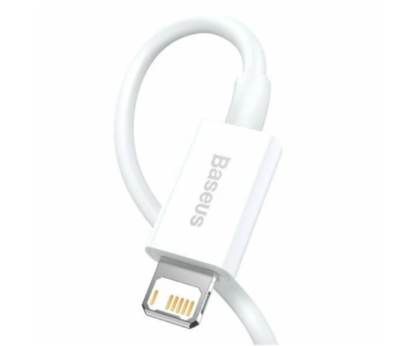 Image de Baseus Câble USB-Lightning 2m 2.4A Blanc – CALYS-C02