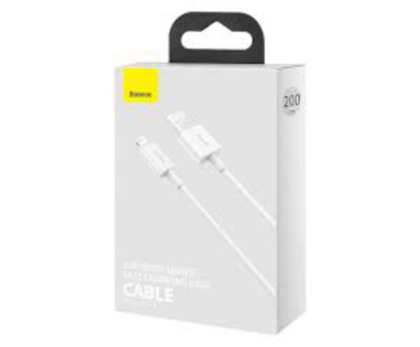 Image de Baseus Câble USB-Lightning 2m 2.4A Blanc – CALYS-C02