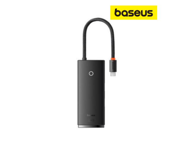 Image de Baseus Adaptateur 5 en 1 Type-C vers HDMI+USB3.0*3+PD Noir – Modèle WKQX040001