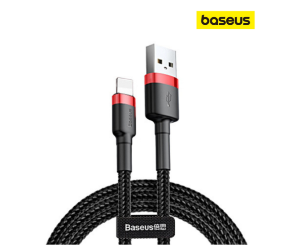 Image de Câble USB pour Lightning Baseus 1.5A 2M – Noir/Rouge CALKLF-C19