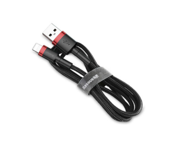 Image de Câble USB pour Lightning Baseus 1.5A 2M – Noir/Rouge CALKLF-C19