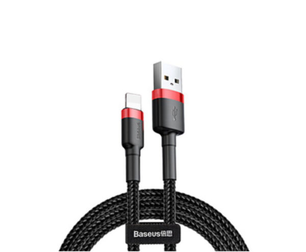 Image de Câble USB pour Lightning Baseus 1.5A 2M – Noir/Rouge CALKLF-C19