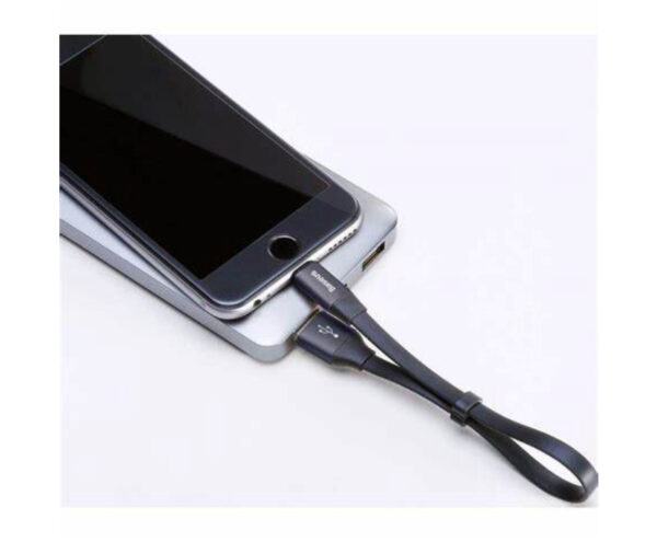 Image de Baseus Câble USB-Lightning 23cm 2A Noir – CALMBJ-01