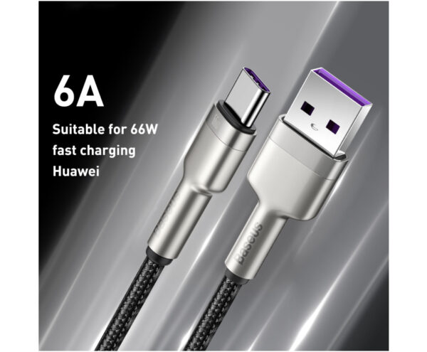 Image de Baseus Câble USB vers Type-C 66W 1m Noir – CAKF000101