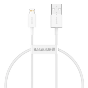 Image de Baseus Câble USB – Lightning 2.4A 0.25m Blanc – CALYS-02