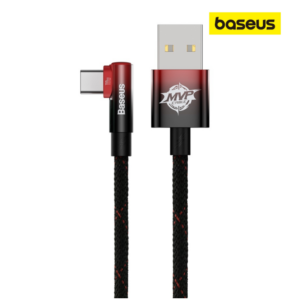 Baseus Câble MVP 2 Type-C Coudé 100W 1m Rouge Noir CAVP000420