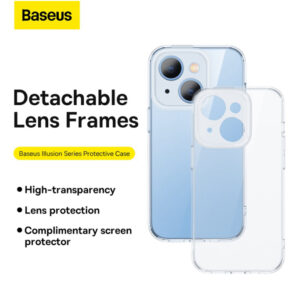 Coque + Protecteur d’Écran + Lentille Baseus pour iPhone 14 Plus – Bleu/Noir/Violet ARHJ010002