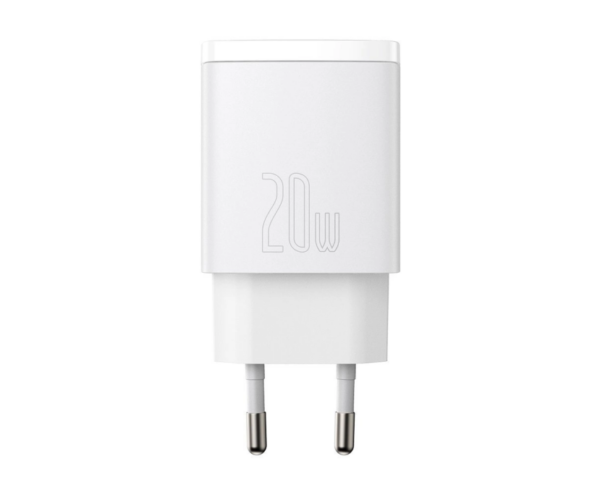 Image de Chargeur USB 20W 3A Baseus avec ports USB + USB-C Blanc – CCXJ-B02