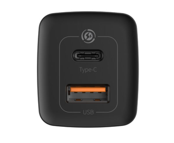 Image de Baseus Chargeur USB + Type C QC 3.0 PD 3.0 65W Noir – CCGAN2L-B01
