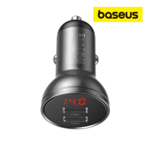 Image de Chargeur de voiture Baseus 2x USB, 4.8A 24W Noir – CCBX-0G
