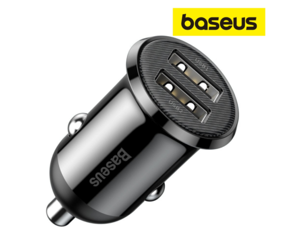 Image de Baseus Chargeur de voiture USB 4.8A Noir – CCALLP-01