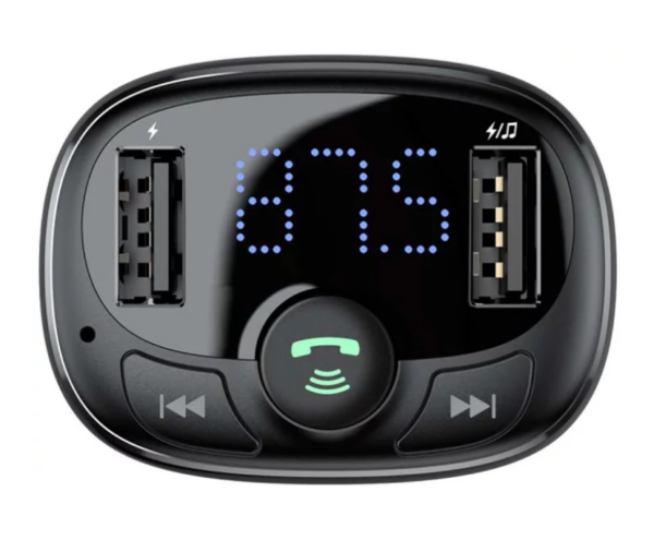 Image de Transmetteur FM Bluetooth Baseus Lecteur MP3 – Noir (CCMT000001)