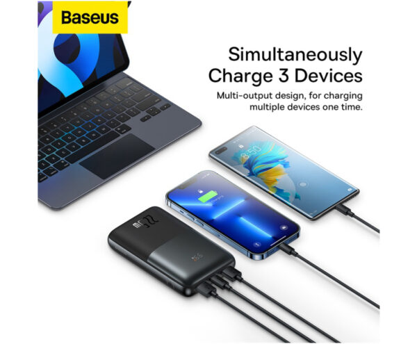 Image de Baseus Power Bank 20000mAh USB Type-C 22.5W Noir – PPBD040301