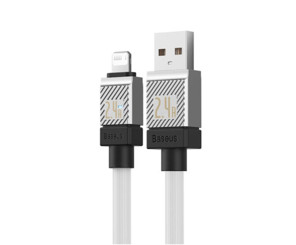 Image de Baseus Câble USB-Lightning 1m 2.4A Blanc – CAKW000402