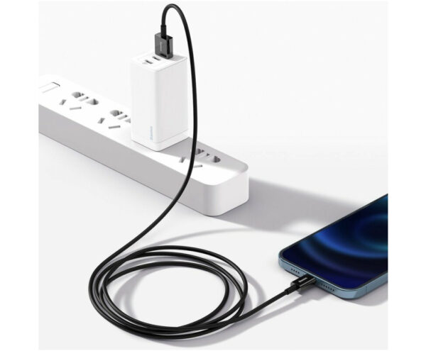 Image de Câble USB/Lightning Baseus 2.4A 2m Noir – CALYS-C01