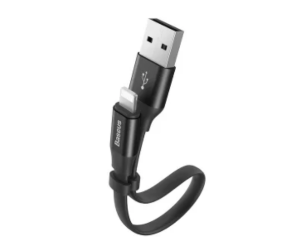 Image de Baseus Câble USB-Lightning 0,23m Noir – CALMBJ-B01