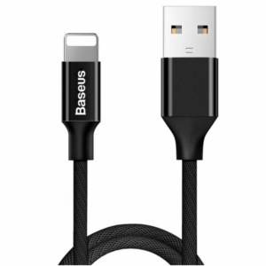 Câble USB / Lightning Baseus avec tresse en matériau 1,8M 2A noir (CALYW-A01)